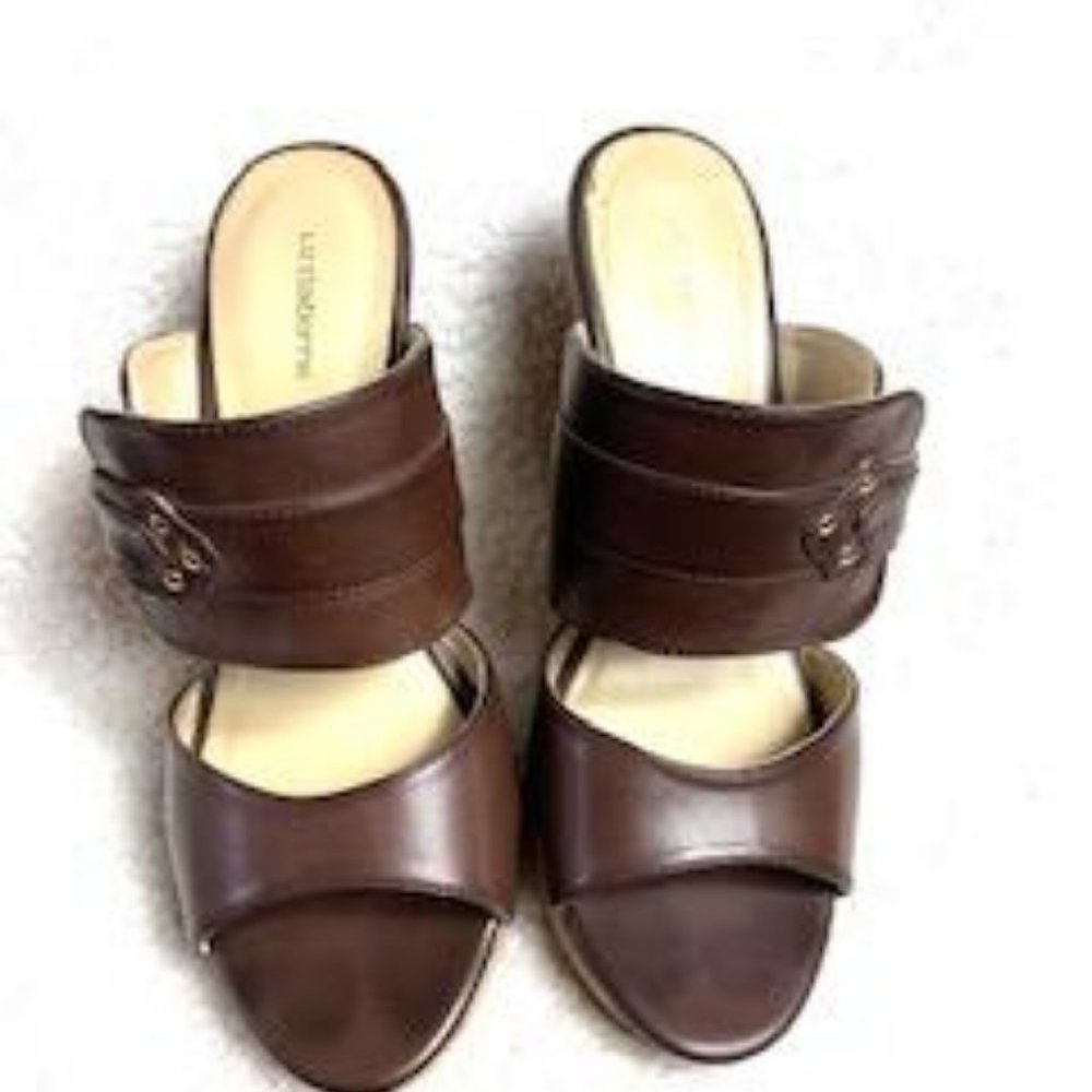 Liz Claiborne Cork Wedge Women Sandals - Picture 9 of 11